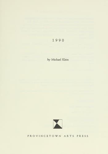 Cover image for 1990 (Provincetown Poets Series)