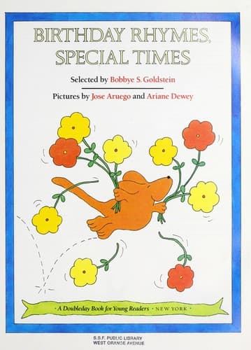 Cover image for Birthday rhymes, special times