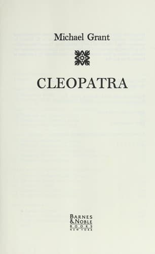 Cover image for Cleopatra.
