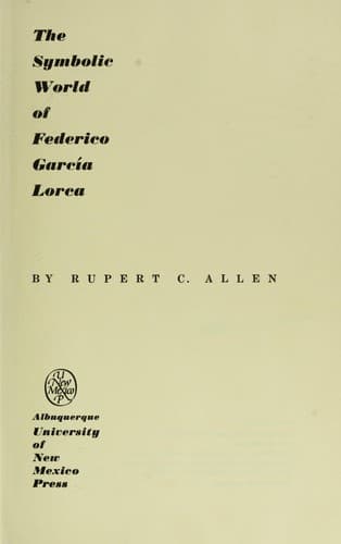 The symbolic world of Federico García Lorca