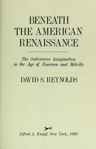 Cover image for Beneath the American Renaissance
