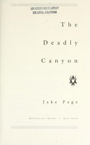 Cover image for The deadly canyon