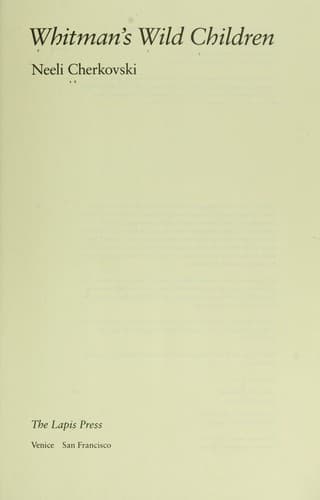 Cover image for Whitman's wild children