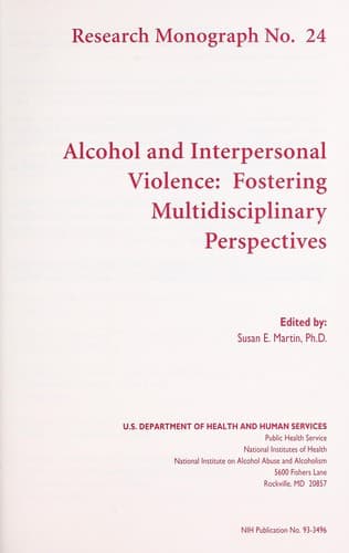 Alcohol and interpersonal violence