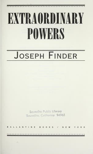 Cover image for Extraordinary powers