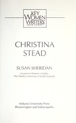 Cover image for Christina Stead