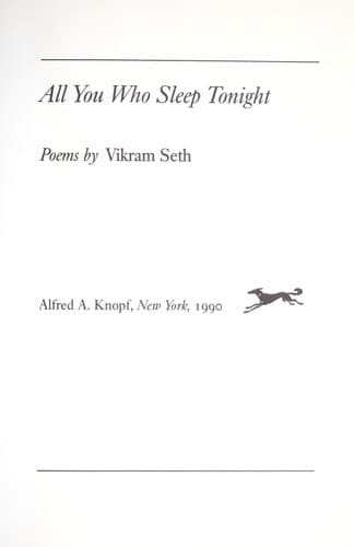 Cover image for All you who sleep tonight