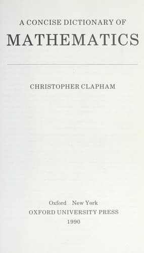 Cover image for A concise Oxford dictionary of mathematics