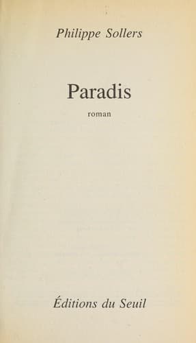 Cover image for Paradis