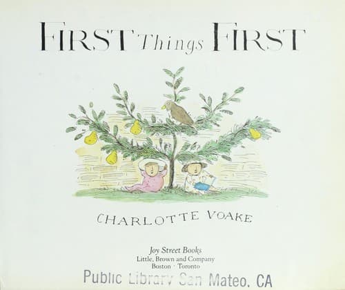 Cover image for First things first