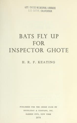 Cover image for Bats fly up for Inspector Ghote