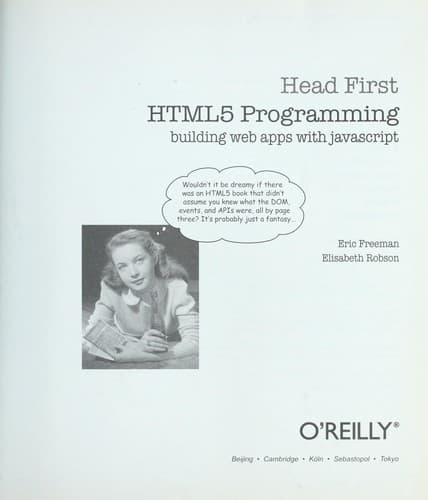 Cover image for Head First HTML5 programming