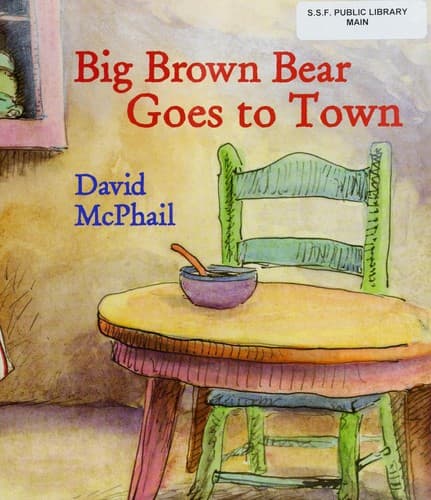Cover image for Big Brown Bear goes to town