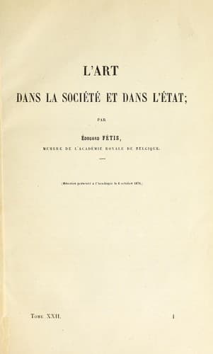 L'art dans la société et dans l'état