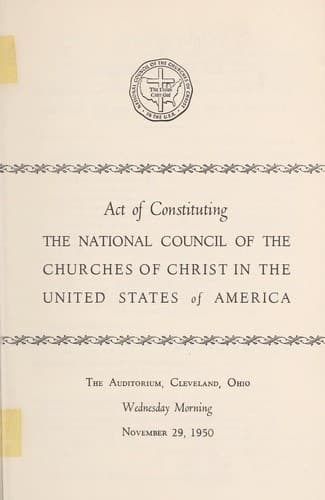 Program and general information concerning the constituting convention for the National Council of the Churches of Christ in the United States of America