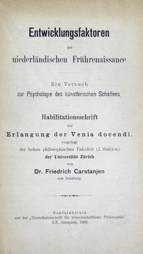 Entwicklungsfaktoren der niederländischen Frührenaissance