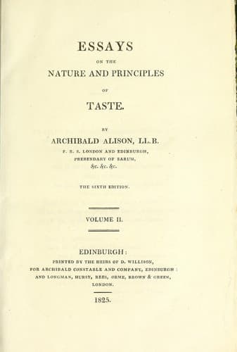 Essays on the nature and principles of taste