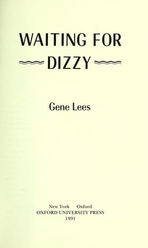 Cover image for Waiting for Dizzy