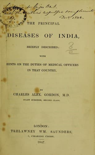 The principal diseases of India, briefly described