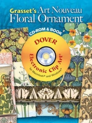 Grassets Art Nouveau Floral Ornament Cdrom And Book
