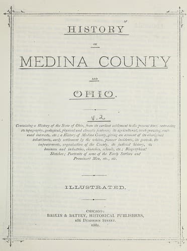 History of Medina county and Ohio