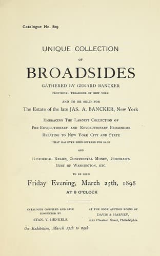 Unique collection of broadsides gathered by Gerard Bancker