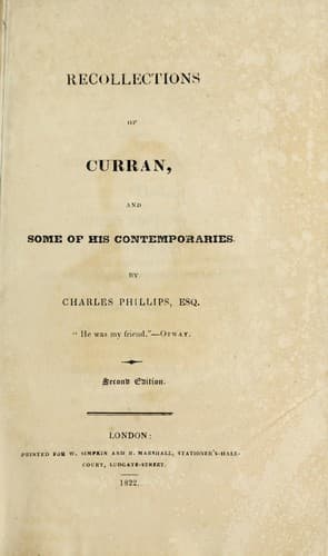 Recollections of Curran, and some of his contemporaries