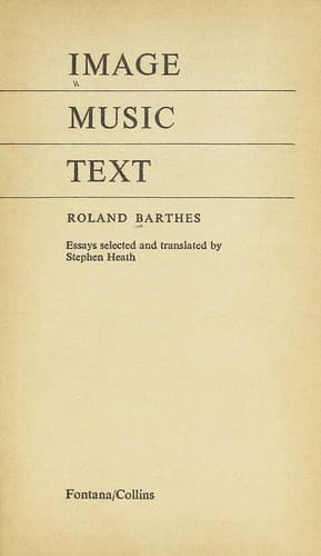 Cover image for Image, music, text
