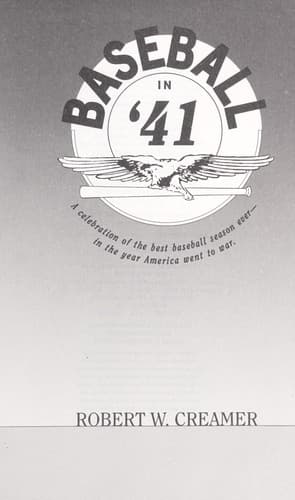 Cover image for Baseball in '41