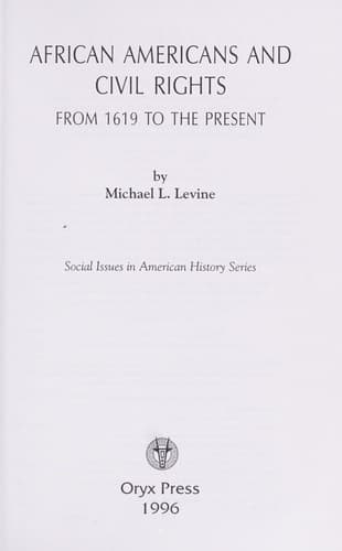 Cover image for African Americans and civil rights