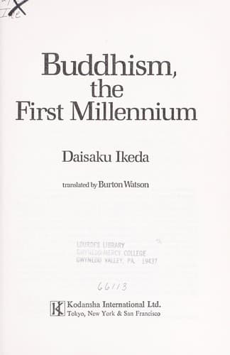 Cover image for Buddhism, the first millennium