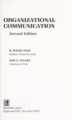 Cover image for Organizational communication