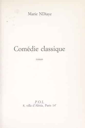 Cover image for Comédie classique