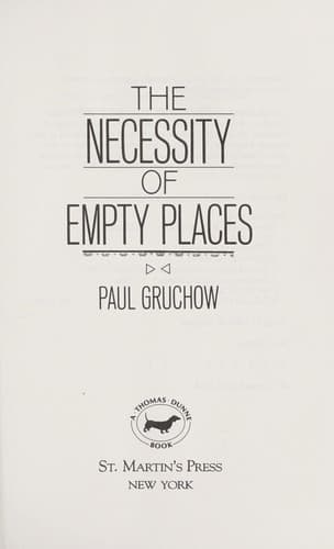 Cover image for The necessity of empty places
