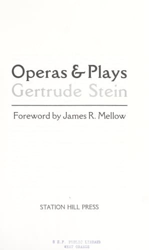 Cover image for Operas & plays