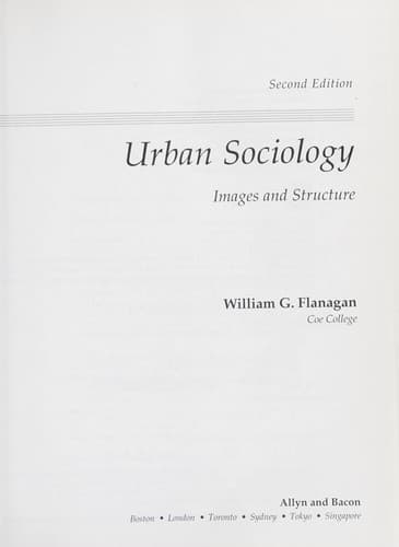 Cover image for Urban sociology
