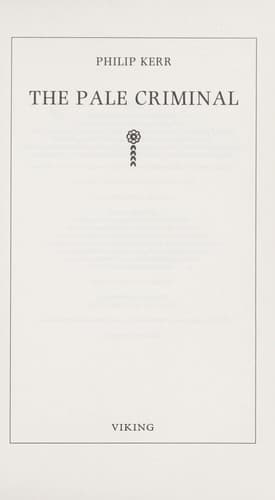 Cover image for The pale criminal