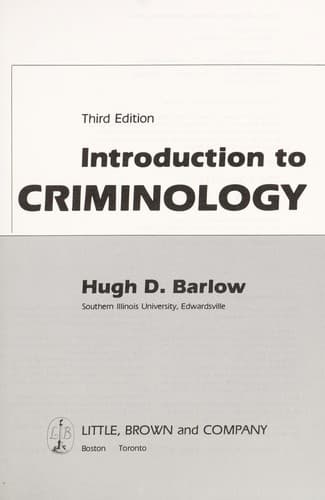 Cover image for Introduction to criminology