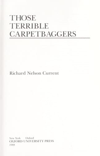 Cover image for Those terrible carpetbaggers
