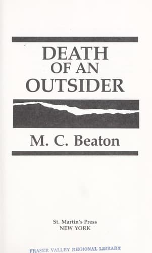 Cover image for Death of an outsider