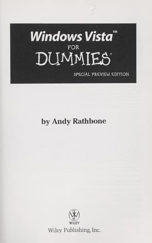 Cover image for Windows Vista for dummies