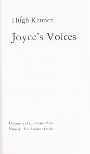 Cover image for Joyce's voices