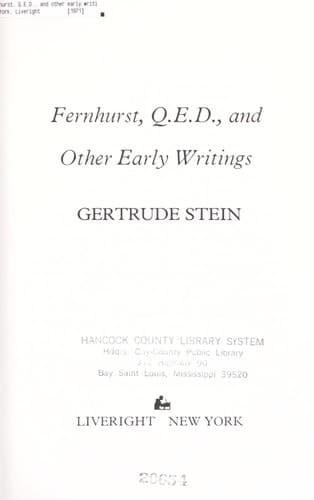 Cover image for Fernhurst, Q.E.D., and other early writings.