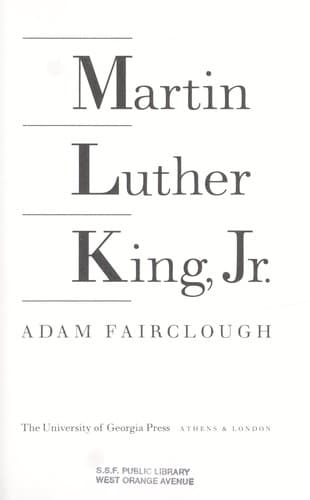 Cover image for Martin Luther King, Jr.