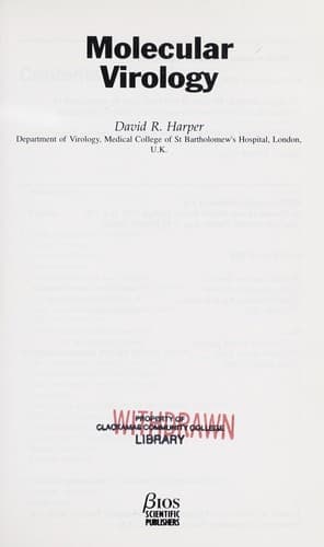 Cover image for Molecular virology