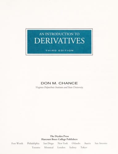 Cover image for An introduction to derivatives