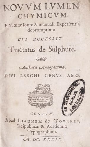 Nouum lumen chymicum