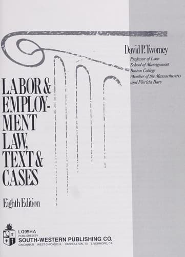 Cover image for Labor & employment law, text & cases