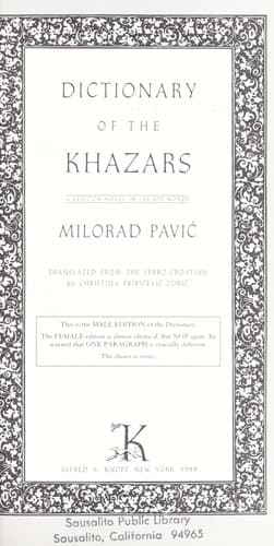 Cover image for Dictionary of the Khazars