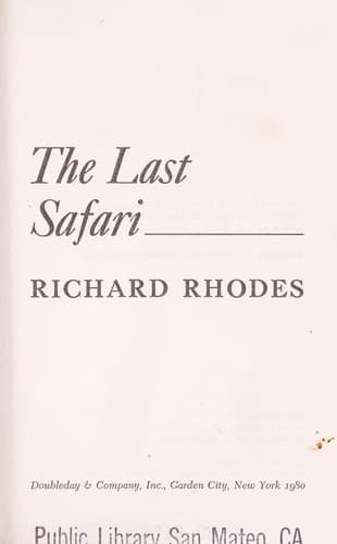Cover image for The last safari